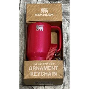 Stanley Water Bottle Keychain Christmas Tree Ornament Red